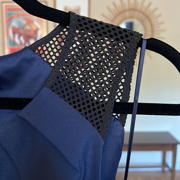 Express Navy and Black A-Line Cocktail Dress - Picture 3 of 4